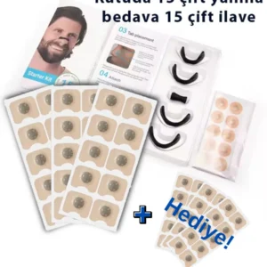 Mıknatıslı Burun Bandı Seti Horlama Önleyici 15 +15 adet çift mıknatıslı bant Hediye